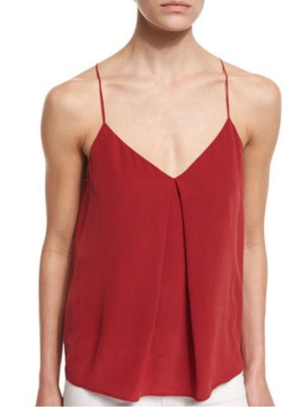 Joie Silk Nahlah Tank Top Red Size Medium